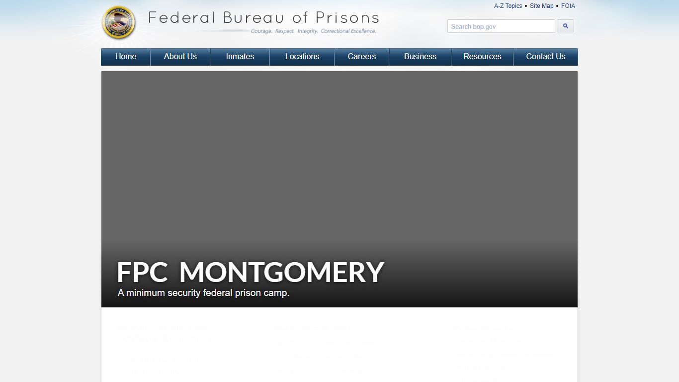 FPC Montgomery - Federal Bureau of Prisons